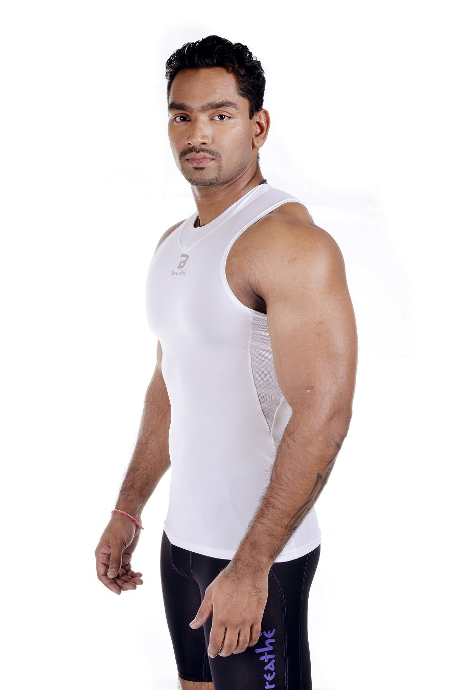 Breathe Fit Compression T, Sleeveless - White